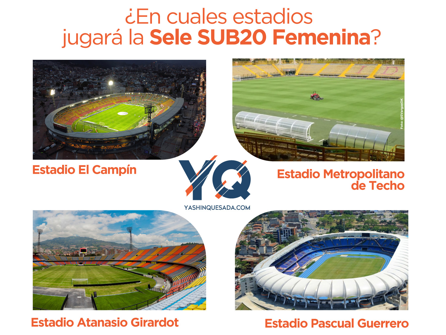 Estadios del mundial femenino de futbol sub20 en Colombia  2024