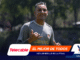 Soccer player running outdoors with sponsor banners and a headline about Keylor shining in the final (Telecable and YQ logos visible).