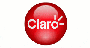 Claro logo: a red circular badge with the white wordmark 'Claro'. This is the brand logo for Claro telecommunications.