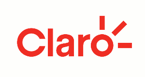 Claro logo in red typography with a stylized exclamation mark motif