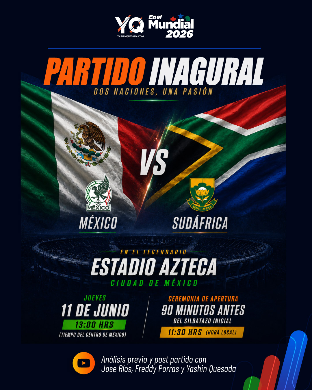 A que hora es el partido inagural del mundial