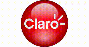 Claro logo on a red circular button