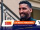 Smiling man with curly hair and beard, overlaid with a colorful banner announcing Marcel Hernández will play in El Salvador.