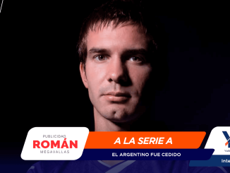Close-up of a man's face against a dark background with an orange banner across the bottom reading 'A LA SERIE A' and sponsor logos nearby.
